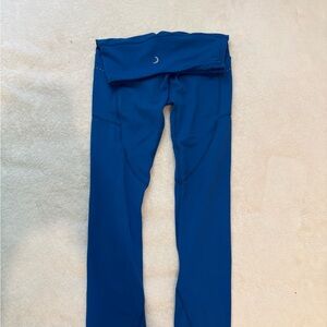 Vibrant Blue Leggings with Moon Detail